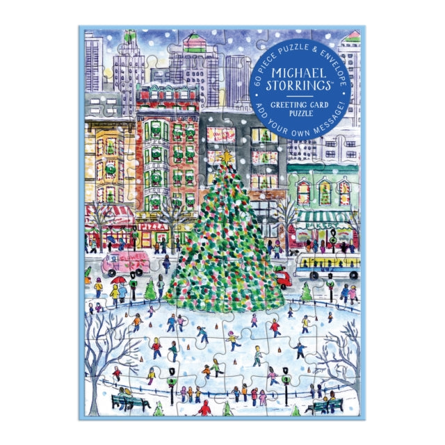 Galison - Michael Storrings Christmas in the City Greeting Card Puzzle