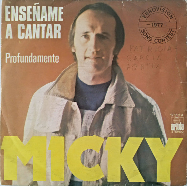 Micky - Ensename A Cantar - Used Vinyl Record 7"
