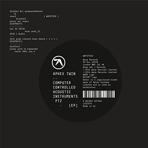 APHEX TWIN - COMPUTER CONTROLLED ACOUSTIC INSTRUMENTS PT2 E - Vinyl Re