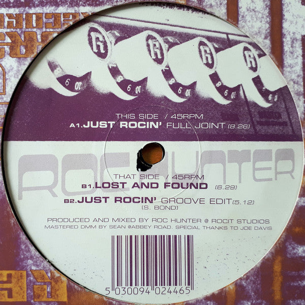 Roc Hunter - Just Rocin' - Used Vinyl Record 12"