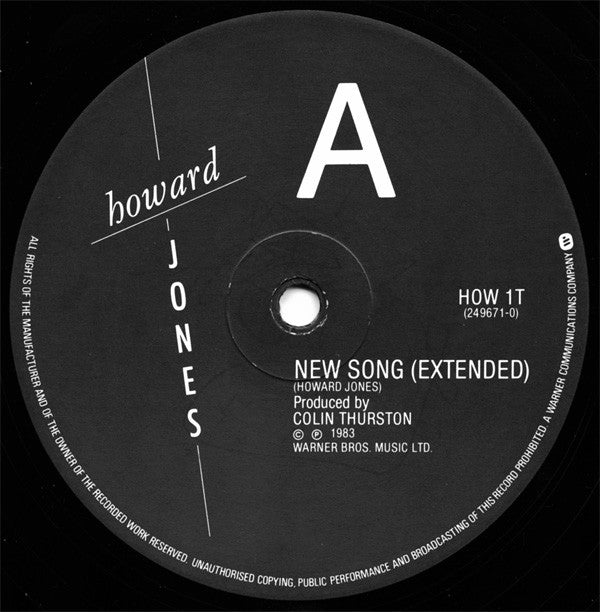 Howard Jones - New Song - Used Vinyl Record 12"