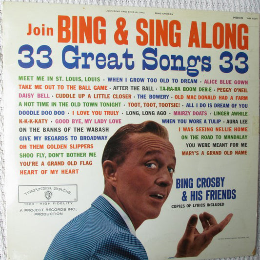 Bing Crosby - Join Bing & Sing Along - Used Vinyl Record