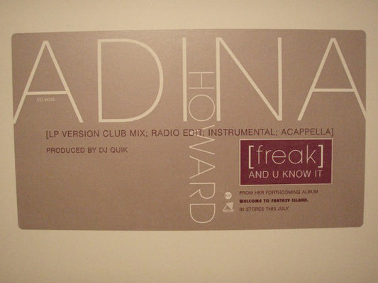 Adina Howard - (Freak) And U Know It - Used Vinyl Record 12"