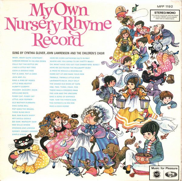 Cynthia Glover - My Own Nursery Rhyme Record - Used Vinyl Record
