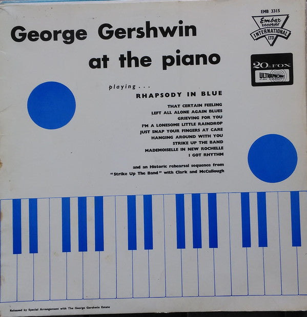 George Gershwin - At The Piano - Used Vinyl Record