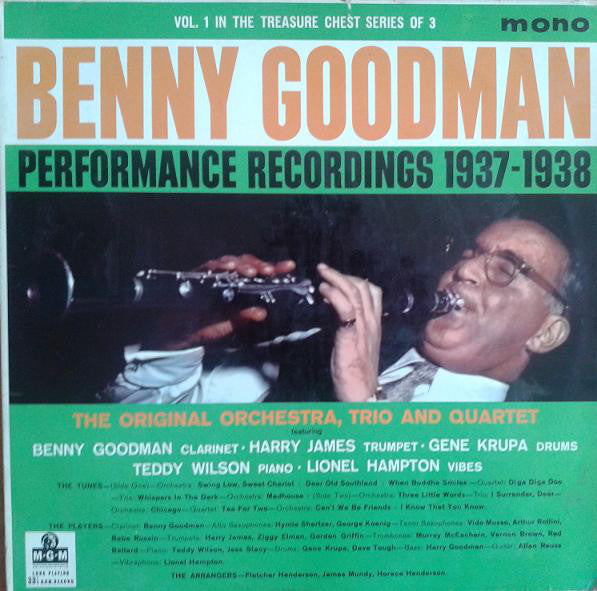 Benny Goodman - Performance Recordings 1937-1938 Volume 1 - Used Vin