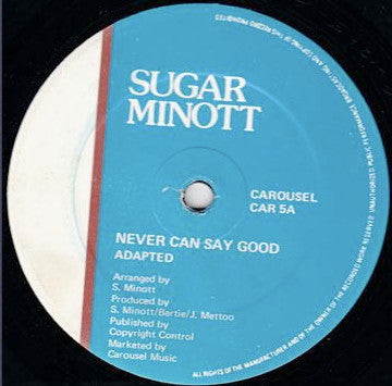 Sugar Minott - Never Can Say Good - Used Vinyl Record 12"