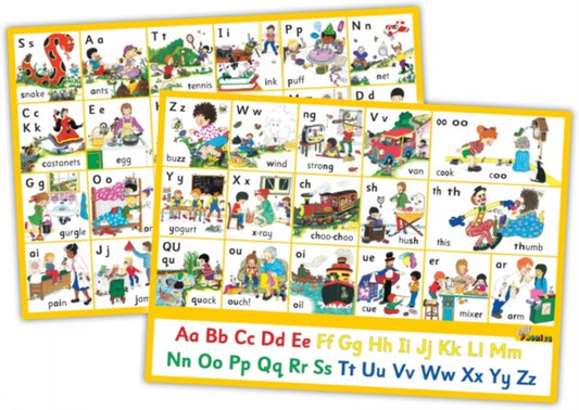 Jolly Phonics Letter sound Wall Charts : In Print Letters (British Eng