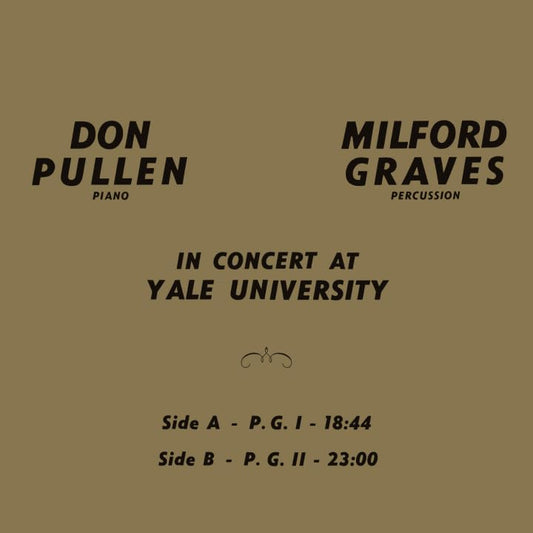 MILFORD & DON PUL GR - IN CONCERT AT YALE UNIVERSITY - New Vinyl Recor