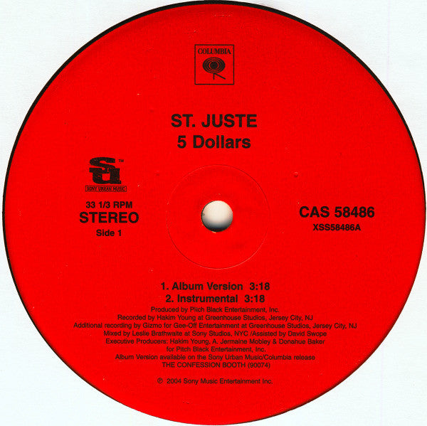 St. Juste - 5 Dollars - Used Vinyl Record 12"