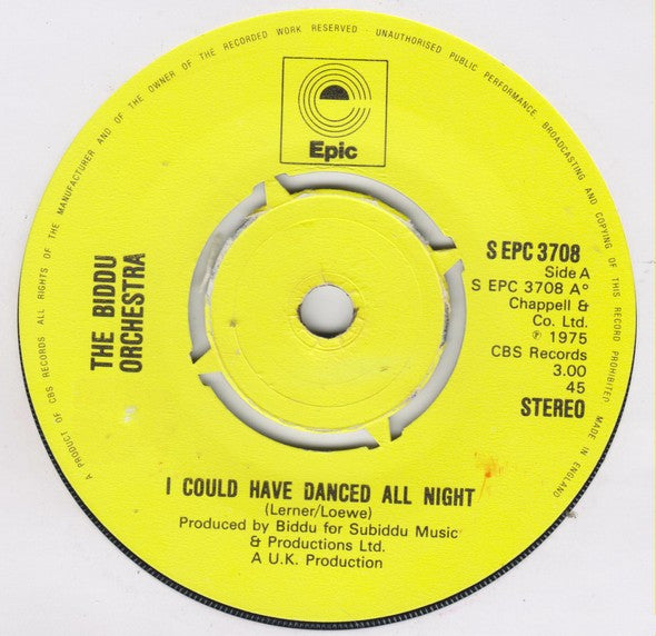 Biddu Orchestra - I Could Have Danced All Night / Jump For Joy - Used