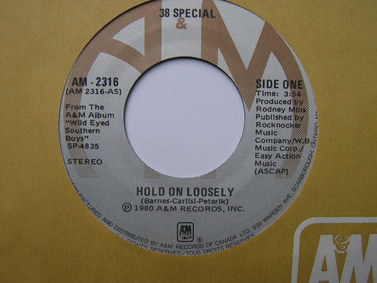 38 Special - Hold On Loosely - Used Vinyl Record 7"