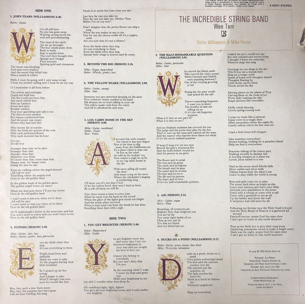 Incredible String Ba - Wee Tam - Used Vinyl Record