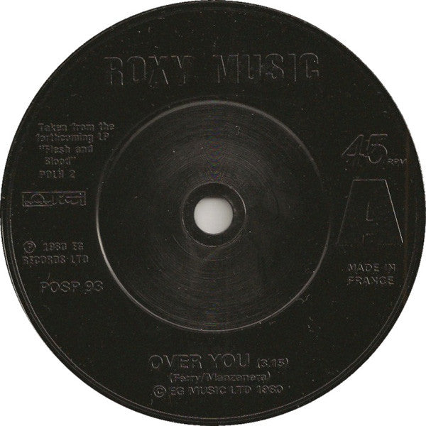 Roxy Music - Over You - Used Vinyl Record 7"