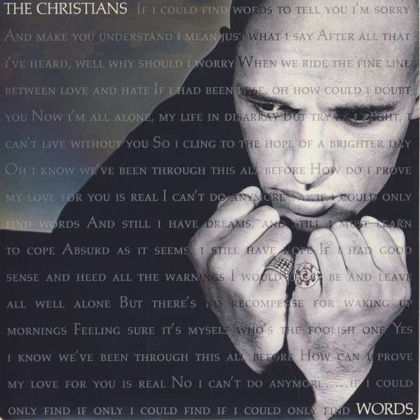 Christians - Words - Used Vinyl Record 7"