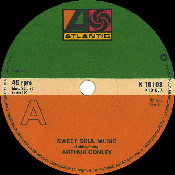 Arthur Conley - Sweet Soul Music - Used Vinyl Record 7"