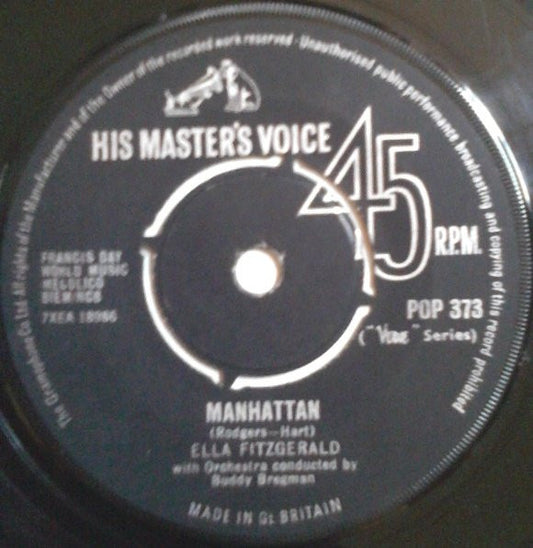 Ella Fitzgerald - Manhattan - Used Vinyl Record 7"