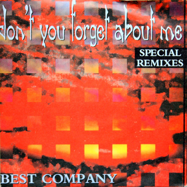 Best Company - Don't You Forget About Me - Used Vinyl Record 7"
