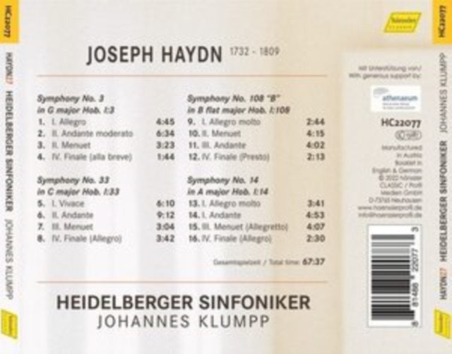 HEIDELBERGER SINFONI - HAYDN VOL. 27 - CD
