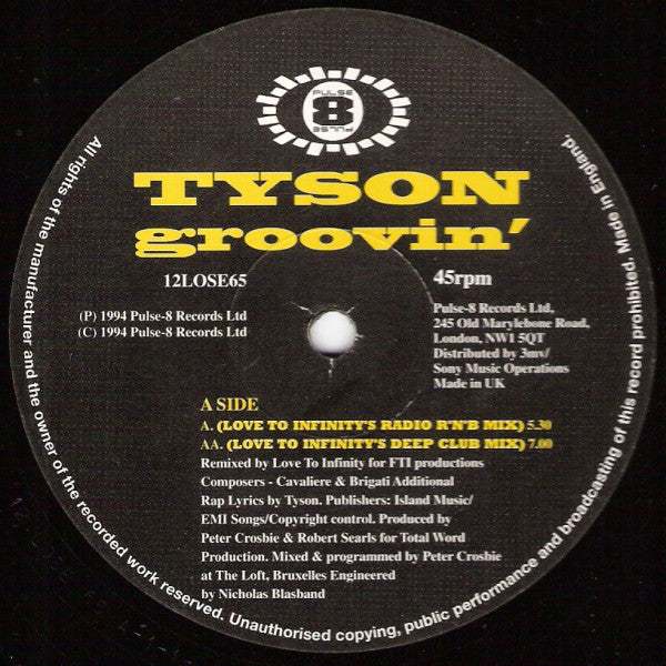 Tyson - Groovin' - Used Vinyl Record 12"