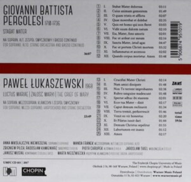 Anna Mikolajczyk-Nie - G.B. Pergolesi: Stabat Mater & Pawel Lukaszewski: