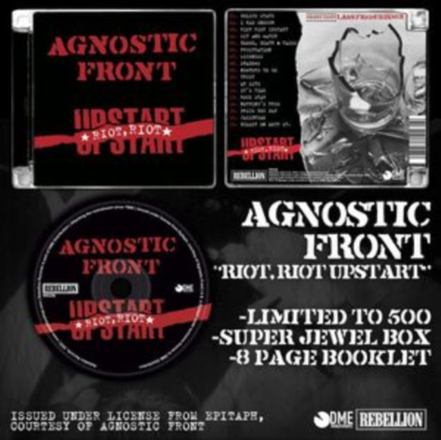 AGNOSTIC FRONT - RIOT RIOT UPSTART - New CD