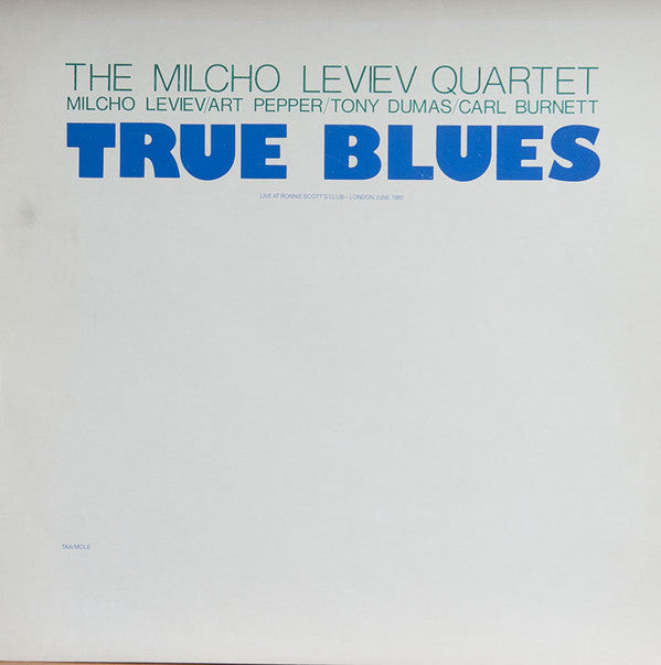Milcho Leviev Quarte - True Blues - Used Vinyl Record