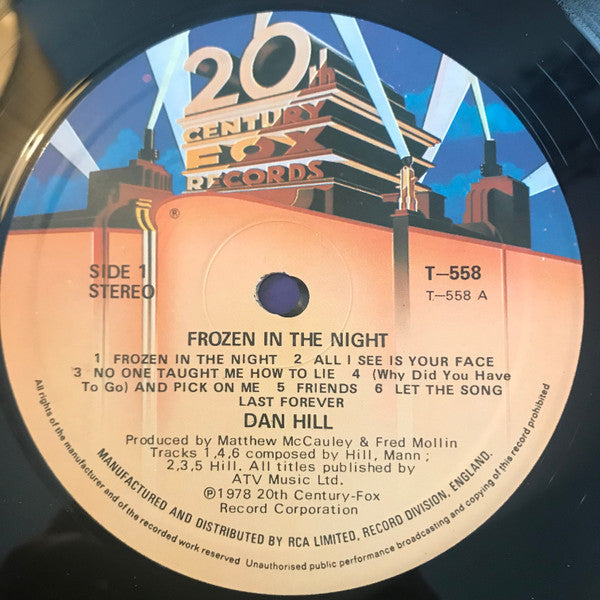 Dan Hill - Frozen In The Night - Used Vinyl Record
