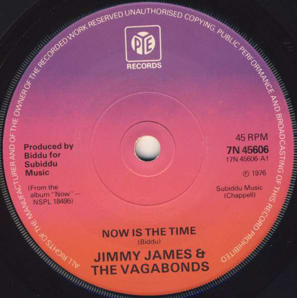 Jimmy James & The Va - Now Is The Time - Used Vinyl Record 7"