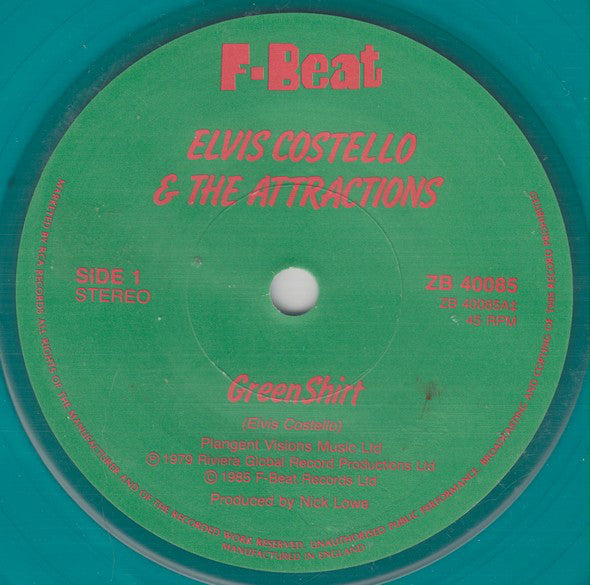 Elvis Costello & The - Green Shirt - Used Vinyl Record 7"