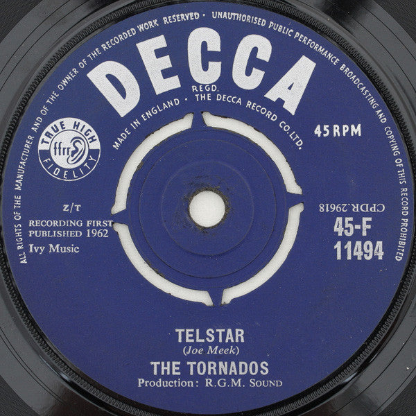 Tornados - Telstar - Used Vinyl Record 7"