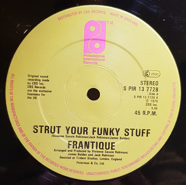 Frantique - Strut Your Funky Stuff - Used Vinyl Record 12"