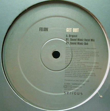Felon - Get Out - Used Vinyl Record 12"
