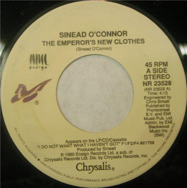 Sinead O'Connor - Emperor's New Clothes - Used Vinyl Record 7"