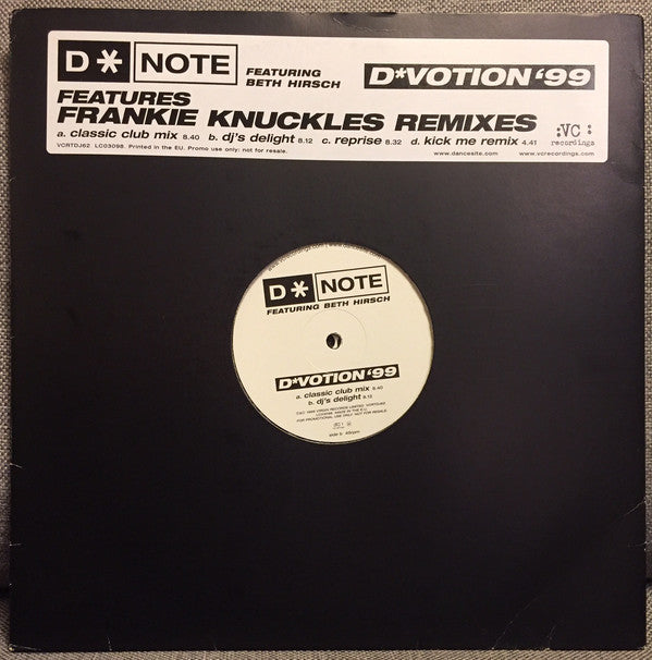 D*Note - D*Votion '99 - Used Vinyl Record 12"