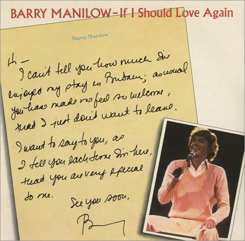 Barry Manilow - If I Should Love Again - Used Vinyl Record 7"
