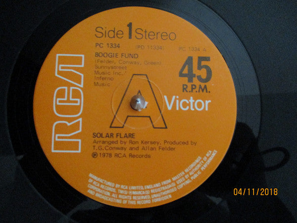 Solar Flare - Boogie Fund - Used Vinyl Record 12"