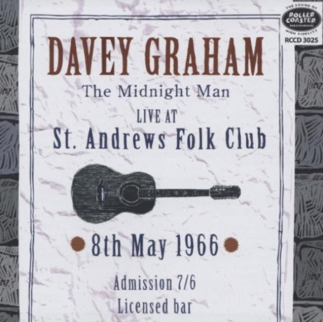 DAVEY GRAHAM - Live At St Andrews. 8Th May 1966 - CD