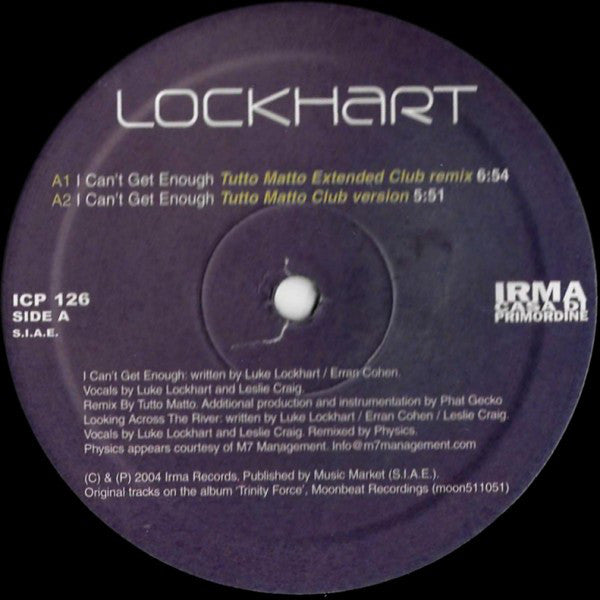 Lockhart - I Can't Get Enough - Used Vinyl Record 12"