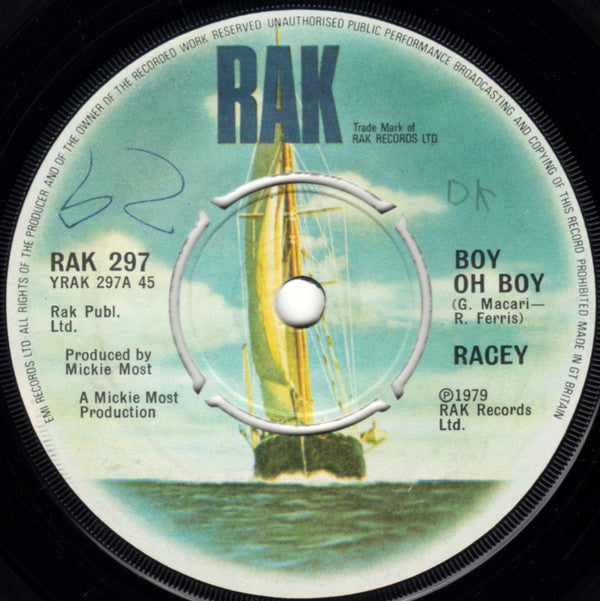 Racey - Boy Oh Boy - Used Vinyl Record 7"