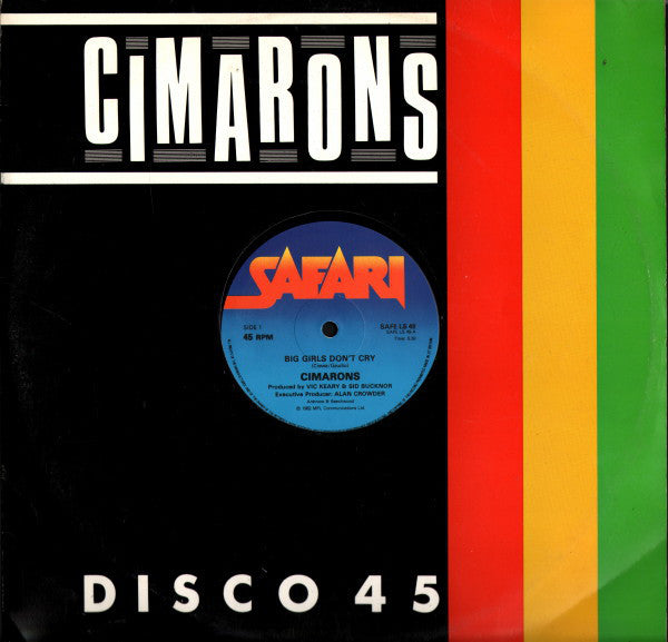 Cimarons - Big Girls Don't Cry - Used Vinyl Record 12"