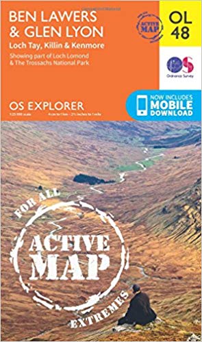 Ordnance Survey - Ben Lawers & Glen Lyon, Loch Tay, Killin & Kenmore :
