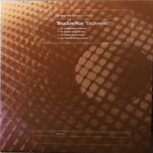 Structure Rize - Da Jonesez - Used Vinyl Record 12"