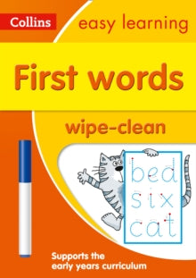 Collins Easy Learnin - First Words Age 3-5 Wipe Clean Activity Book -