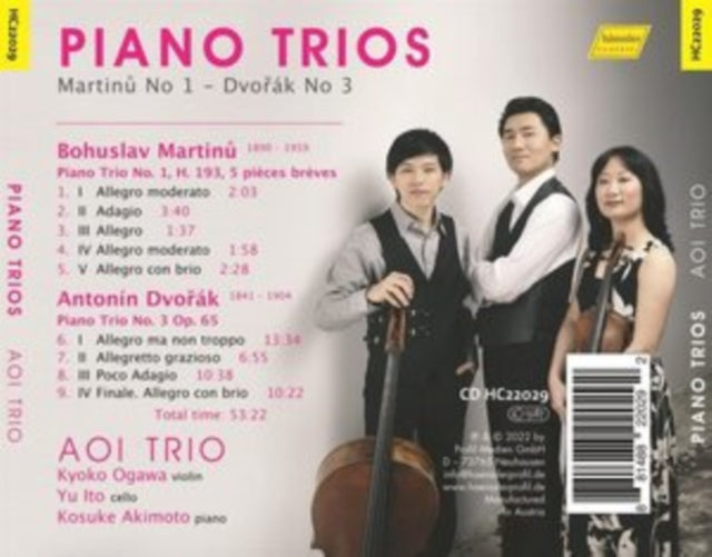 AOI TRIO - MARTINU/DVORAKPIANO TRIOS - CD