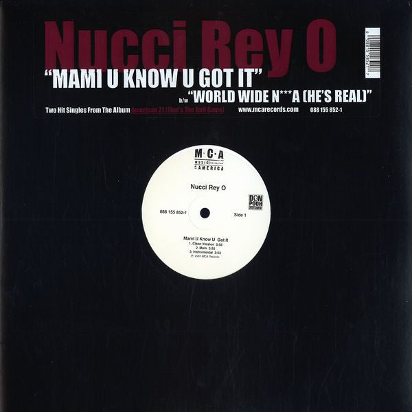 Nucci Rey O - Mami U Know U Got It - Used Vinyl Record 12"