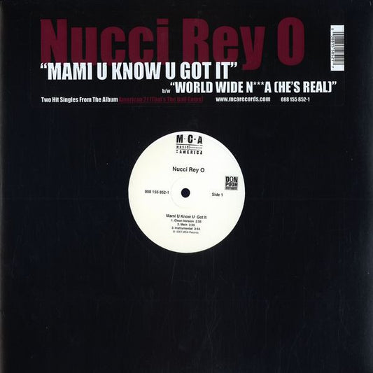 Nucci Rey O - Mami U Know U Got It - Used Vinyl Record 12"