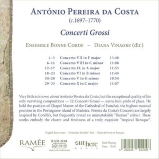 ENSEMBLE BONNE CORDE - ANTONIO PEREIRA DA COSTA CONC - CD