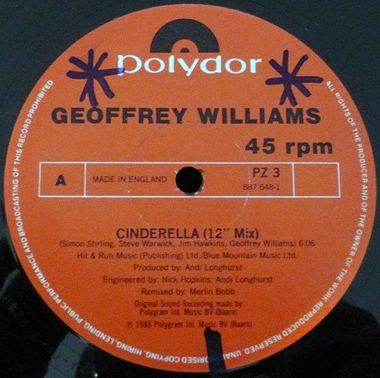 Geoffrey Williams - Cinderella - Used Vinyl Record 12"