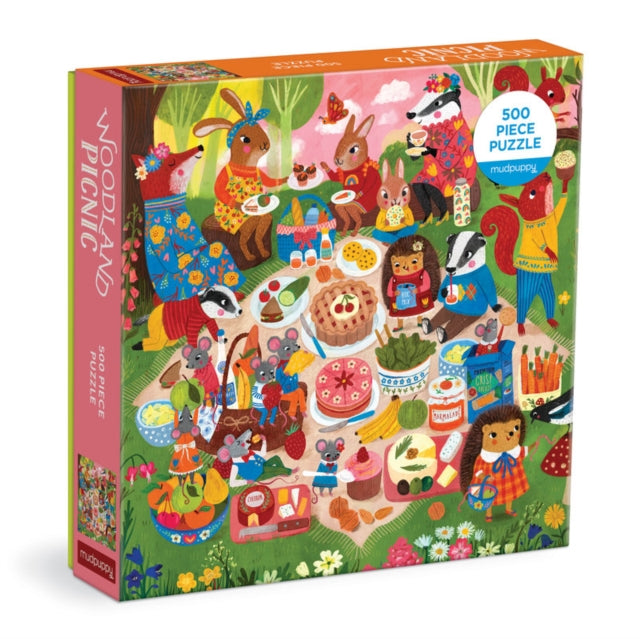 Illustrated By Jenny - Woodland Picnic 500 Piece Family Puzzle - New J